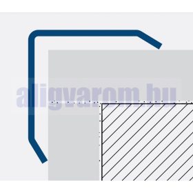 MS Rozsdamentes ipari gasztro élvédő saválló csiszolt mintás 30x30x2000 mm nagykonyhai inox sarokléc