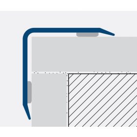   AV Rozsdamentes élvédő inox sarokléc selyemfényű öntapadós 40x40x2500 mm saválló saroktakaró sarokvédő L profil