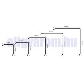   AV Rozsdamentes élvédő inox sarokléc polírozott fényes sarokprofil 60x60x2500 mm saválló saroktakaró sarokvédő L profil