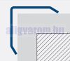 AV Rozsdamentes élvédő inox sarokléc polírozott fényes sarokprofil 60x60x2500 mm saválló saroktakaró sarokvédő L profil