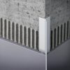 OX Rejtett keskeny csempeszegély 45° matt ezüst 10mm vékony eloxált alu élvédő 10x2700