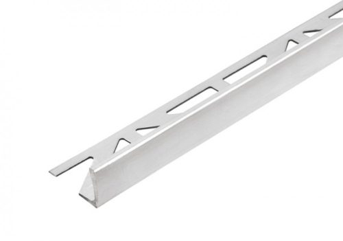 OX 10 mm L alakú alumínium csempeszegély eloxált matt ezüst színű élvédő 10x2500 mm-es profil