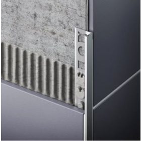   OX 10 mm L alakú alumínium csempeszegély eloxált matt ezüst színű élvédő 10x2500 mm-es profil