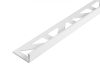 OX 10 mm L alakú alumínium csempeszegély fényes fehér színű élvédő 10x2500 mm-es profil