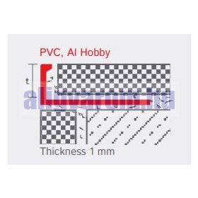 L alakú alumínium csempeszegély élvédő, válaszható méretben 8-10-12-15 mm-es profil