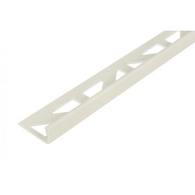   OX 12 mm L alakú alumínium csempeszegély porszórt jázmin törtfehér színű élvédő 12x2500 mm