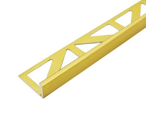 OX 15 mm L alakú alumínium csempeszegély eloxált arany színű élvédő 15x2500 mm-es profil
