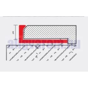   OX 15 mm L alakú alumínium csempeszegély eloxált szálcsiszolt ezüst színű élvédő inox hatású 15x2500 mm-es profil