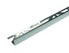 OX 8 mm L alakú alumínium csempeszegély polírozott fényes ezüst színű élvédő 8x2500 mm-es profil