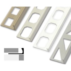   OX 8-10-12,5 mm L alakú vékony PVC csempe élvédő, élzáró profil válaszható méretben 8-10-12,5x2500 mm