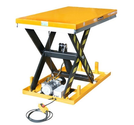 Ollós emelőasztal 400V elektromos kivitel 1000 kg 190-1010 mm hidraulikus emelőlap fixen telepíthető kivitel