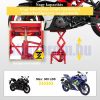 Emelőasztal 136 kg teherbírású hidraulikus emelő platform rögzítő hevederekkel, motorkerékpár ollós emelő, motoremelő