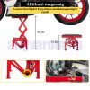 Emelőasztal 136 kg teherbírású hidraulikus emelő platform rögzítő hevederekkel, motorkerékpár ollós emelő, motoremelő