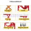 Emelőasztal 136 kg teherbírású hidraulikus emelő platform rögzítő hevederekkel, motorkerékpár ollós emelő, motoremelő