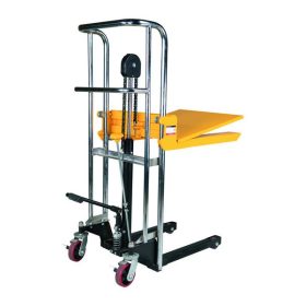 Hidraulikus kézi magasemelő 400 kg 1500 mm felhajtható emelőlappal és villával,