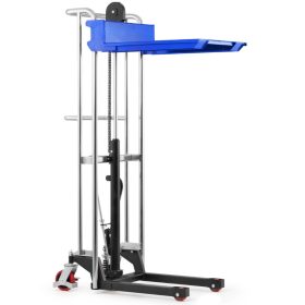 Hidraulikus kézi magasemelő 400 kg 1500 mm felhajtható emelőlappal és villával,