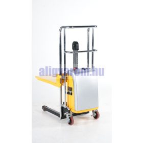 Elektromos hidraulikus kézi magasemelő 400 kg teherbírással 1200 mm felhajtható emelőlappal és villá