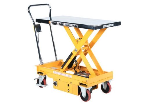 Motoros akkumulátoros emelőasztal 500 kg 450-950 mm hidraulikus ollós emelőlap mozgatható