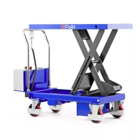   Ollós elektromos emelőasztal kézi szállító és hidraulikus emelő kocsi 500 kg teherbírás, akkumulátoros emelés, mobil emelő asztal ollósemelő