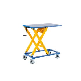   Olcsó ollós emelőasztal kézi szállító és emelő kocsi 300 kg teherbírás 410-1050 mm mobil emelő asztal ollósemelő