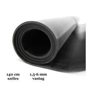   EPDM 1,5-6x1400 mm Sima gumilemez 1,5-6 mm közötti vastagság 1400 mm széles gumitekercs fekete 10 m tekercs, méterenkénti ár! 
