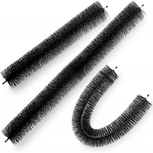 Védőkefe 96 Cm Hosszú Sörtékkel, 11 Cm (Átmérő), Kefe, Levélvédő, 12,7 Ereszcsatornákhoz , Acélhuzalból Készült Kefe.