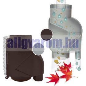 Esőcsatorna csatlakozó szűrő esővízgyűjtő tartály víztartó számára 50-110 mm közötti csatornához barna színben