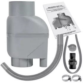   Esőcsatorna csatlakozó szűrő esővízgyűjtő tartály víztartó számára 52-110 mm közötti csatornához szürke színben