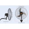 Ipari fali ventilátor 49 cm átmérővel – 4650 CFM légszállítás, 3 sebességfokozat, oszcilláció, ≤50 dB halk működés, teljesen fémházas kialakítás kültérre és beltérre