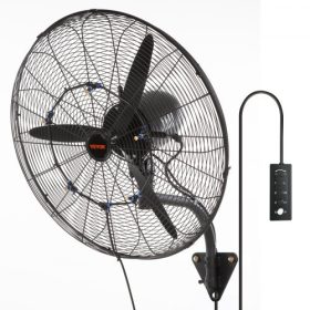 Ipari vízpermetes fali ventilátor 61,6 cm átmérővel – 7000 CFM légszállítás, 3 sebességfokozat, IP44 vízálló, oszcilláló funkcióval kültérre és beltérre