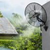 Ipari vízpermetes fali ventilátor 61,6 cm átmérővel – 7000 CFM légszállítás, 3 sebességfokozat, IP44 vízálló, oszcilláló funkcióval kültérre és beltérre