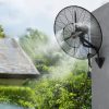 Ipari fali pára permetező ventilátor 74,9 cm átmérővel – 9500 CFM légszállítás, 3 sebességfokozat, IP44 vízálló kivitel, oszcilláló