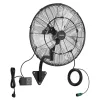 95 W ipari fali párásító ventilátor 56 cm – Távirányítós oszcilláló faliventilátor vízpermettel, IP44 védelemmel és intelligens hőmérséklet-szabályozással
