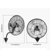 95 W ipari fali párásító ventilátor 56 cm – Távirányítós oszcilláló faliventilátor vízpermettel, IP44 védelemmel és intelligens hőmérséklet-szabályozással