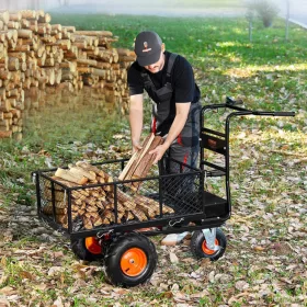   Elektromos háromkerekű kerti és szállító kézikocsi 226 kg teherbírás, 500W motorral, 36V-os akkuval, 13” gumikkal, billenthető rakfelülettel