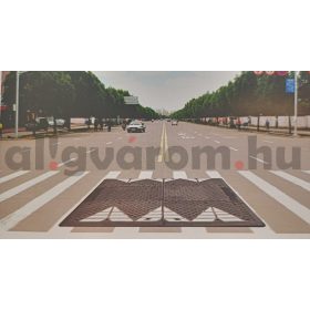   Forgalom lassító párna, fekvőrendőr köztes elem 65 mm magas, 900 mm széles, 750 mm hosszú, forgalom lassító küszöb B68 fekete színben