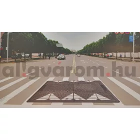  Fekvőrendőr 65 mm magas, 900 mm széles, 750 mm hosszú köztes elem, forgalom lassító küszöb B68 fekete színben 