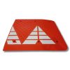 Forgalom lassító párna 180cm széles 150cm hosszú , fekvőrendőr végelem, 65 mm magas 900 mm széles 750 mm  hosszú forgalom lassító küszöb, B68 piros színben