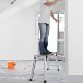   Alumínium munkaplatform összecsukható, állítható magasságú, 150 kg teherbírású állvány