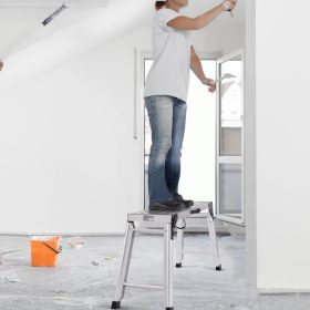   Alumínium munkaplatform összecsukható, kompakt, 150 kg teherbírású állvány