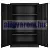 Fémszekrény iratszekrény aktaszekrény 4 polc 40kg/polc teherbírás 140x90x40 fekete acélszekrény