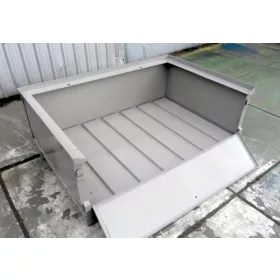   Alacsony gitterbox nyitható oldalfal Méret belül 0,3 m³ 1200x800x340 mm 1000 kg EUR raklap méretű tárolóláda