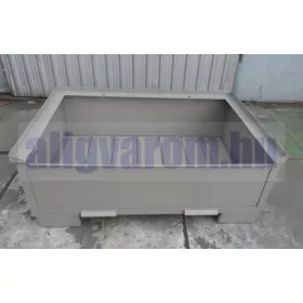   Targoncázható acél tároló konténer Méret belül 0,3 m³ 1200x800x340 mm 1000 kg EUR raklap méretű acélláda