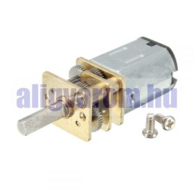   Kisméretű fogaskerék hajtású villany motor. Robotok mozgatásához, lassú fordulató, 300 RPM, nagy nyomatékú