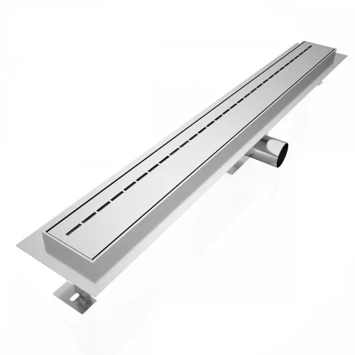  Zuhanyfolyóka 90 cm 100% inox Zuhany összefolyó csíkos Teljes egészében rozsdamentes anyagból