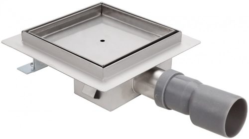 Szögletes burkolható rozsdamentes zuhanyfolyóka 200x200 mm