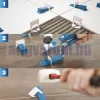 OX 100 db Szintező kapu burkoló ékhez betét 1,5 mm fugatáv - 3-12 mm-es lapokhoz fugakapu Burkolás házilag - A csempe vagy padlólap magasságának beállításához fugaék segítségével