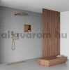 Beépíthető fürdőszobai polc arany színben 300 x 600 mm, körbe burkolható azaz keret nélküli rozsdamentes acél lemezből
