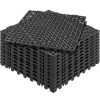 PVC vízelvezető padlólap 12 darabos 30x30 cm fekete csúszásmentes moduláris burkolat készlet 