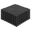 PVC vízelvezető padlólap 12 darabos 30x30 cm fekete csúszásmentes moduláris burkolat készlet 